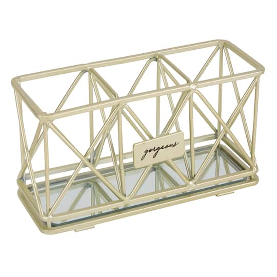 Home Details 3-Compartment Cosmetic Brush & Pencil Holder